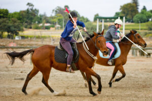 Riders brave winds