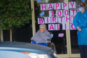 Drive-through party a happy 100th birthday despite lockdown