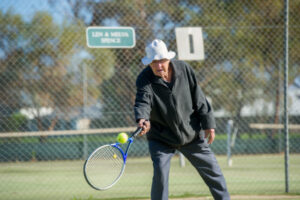 Len toasts 101st birthday with tennis and whiskey