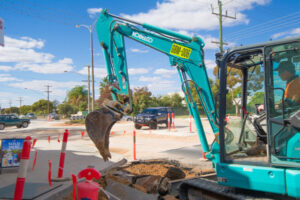 Thirteenth Street roundabout works close to completion