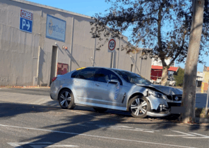 Single car crash near Coles