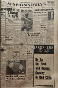 Sunraysia Daily front page – November 23, 1957