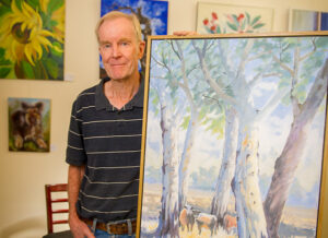 Artist Keith Alden shows a Murray River attachment
