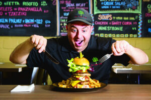 Burger is a challenge to stomach