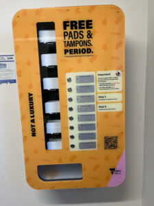 Period product vending machines en route
