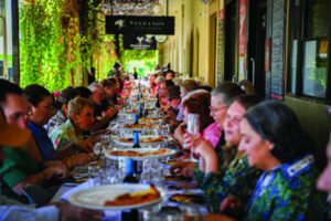 Big table set for Longest Lunch